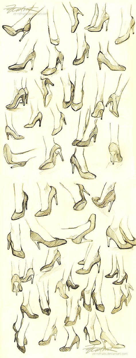 clxcool: “ ghibli-and-otakuness: “ anatoref: “ High Heels Row 1: Left Right Row 2 Row 3: Left, Right Row 4: (Source Unknown) Row 5 Row 6 ” @brindillebon ” I’m going to need this for later since I’m... 캐릭터 드로잉, 인물 드로잉, Poses References, Guided Drawing, Anatomy Reference, Drawing Clothes, صور مضحكة, Drawing Lessons, Drawing Skills