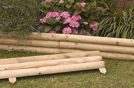 Landscape Timber Edging, Wood Landscape Edging, Landscape Edging Stone, Yard Edging, Garden Border Edging, Flower Bed Borders, Flower Bed Edging, Landscape Timbers, Edging Plants