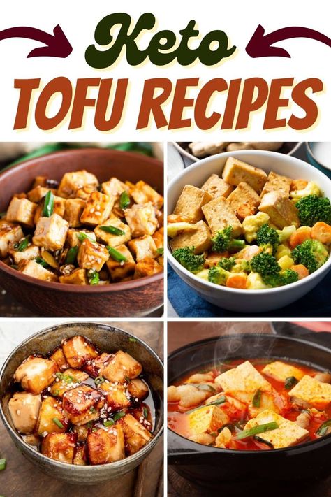 Try these keto tofu recipes for vegetarian meals the family will love! From stir-fry to teriyaki to noodle soup, you won't miss the meat in these low-carb dishes. Diet Tofu Recipes, Tofu Recipes Keto, Keto Tofu Recipes Easy, Bariatric Tofu Recipes, Tofu Recipes Low Carb, Tofu Keto Recipes, Vegetarian Keto Meals, Low Calorie Tofu Recipes, Low Carb Tofu Recipes