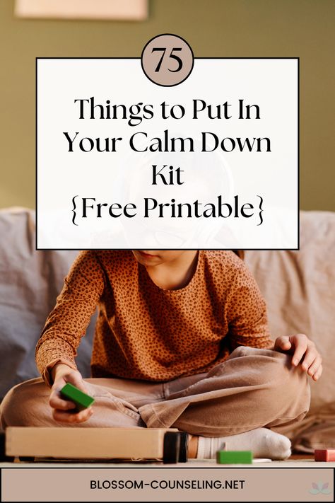 Explore over 75 items to add to your Calm Down Kit. Enhance relaxation, self-care, and mindfulness with our comprehensive list and free printable Calming Corner For Adults, Calming Crafts, Calm Down Kit, Mindfulness Classroom, Emotions Cards, Mindfulness Techniques, Mindfulness For Kids, Child Therapy, Kids Classroom