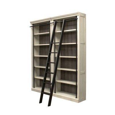 Metal Ladder, Dream Library, Library Room, Tall Bookcases, Home Library Design, Book Room, Home Libraries, Library Design, Book Case