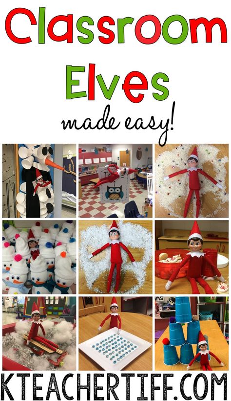 Elf On Shelf Ideas For School, Elf In School Ideas, Easy Elf On The Shelf Ideas For School, Elf On The Shelf For The Classroom Ideas, Introducing Elf On The Shelf Classroom, Elf Classroom Ideas On The Shelf, Elf On The Shelf Kindergarten Classroom, Elf On The Shelf Ideas For Kindergarten Classroom, Teacher Elf On The Shelf