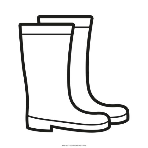 rain boots Coloring Page Rain Boots Template, Rain Boots Template Free Printable, Rain Boots Coloring Pages, Rain Boot Template Free Printable, Rainboots Craft Preschool, Rainboot Craft, Rain Boots Craft, Rain Boots Drawing, Boot Coloring Page