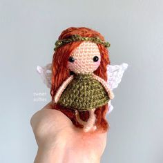 Woodland Leaf Fairy (Free Crochet Pattern) - Sweet Softies | Amigurumi and Crochet Leaf Fairy, Fairy Pattern, Butterfly Fairy Wings, Crochet Nursery, Crochet Fairy, Pola Amigurumi, Yarn Tail, Gingerbread Houses, Crochet Instructions