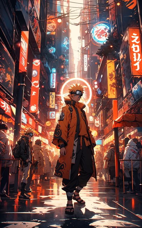 #Midjourney #Naruto Naruto Forms, Naruto Style, Naruto Pfp, Cyberpunk Outfit, رورونوا زورو, Naruto Uzumaki Hokage, Anime Lock Screen Wallpapers, Anime Lock Screen, Cyberpunk Aesthetic