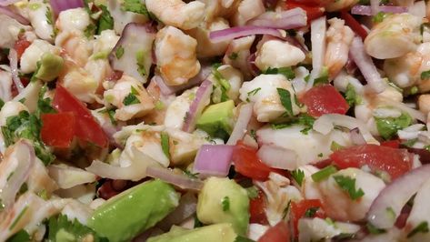 Shrimp and Octopus Ceviche – Tim's Food Obsession Octopus Ceviche Recipe, Ceviche Recipe Fish, Octopus Ceviche, How To Cook Octopus, Seafood Ceviche, Cooking Shrimp, Corn Chip, Shrimp Ceviche Recipe, Octopus Recipes