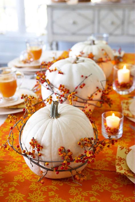 32 Best Pumpkin Centerpiece Ideas and Designs for 2023 Fall Floating Candle Centerpieces, Pumpkin Centerpiece Ideas, Pumpkin Centerpieces Diy, Pumpkin Decor Diy, Candle Centerpieces Wedding, Fall Entry Table Decor, Fall Entry Table, Pumpkin Centerpieces Wedding, Fall Candle Centerpieces