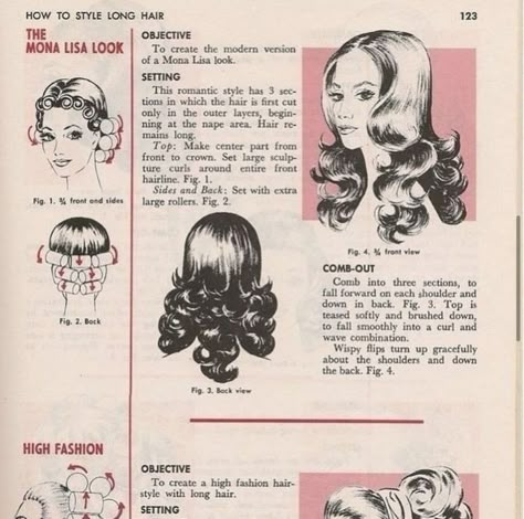 Aesthetic Surgeon, 1970s Hairstyles, Vintage Hairstyles Tutorial, Vintage Curls, Old Hairstyles, Hair Patterns, The Mona Lisa, Hair Guide, Curl Pattern