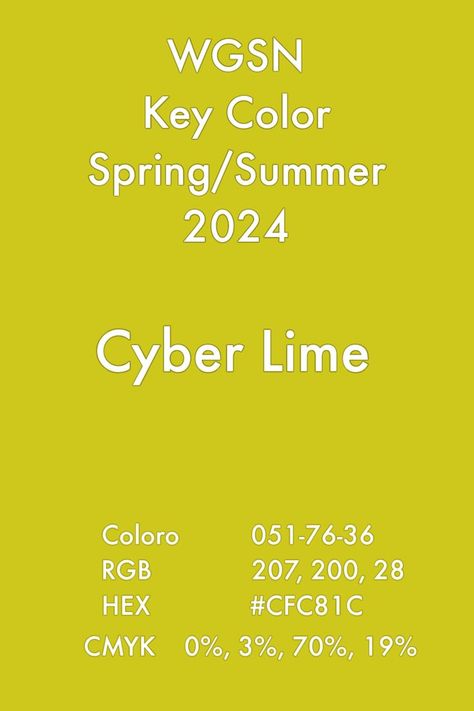 Cyber Lime #trends #color #wgsn #coloro #fashion #ss24 Pantone Trends, Spring Summer Fashion Trends, Color Forecasting, Fashion Trend Forecast, Color Combinations For Clothes, Color Trends Fashion, Brand Color Palette, Color Crush, Color Inspo