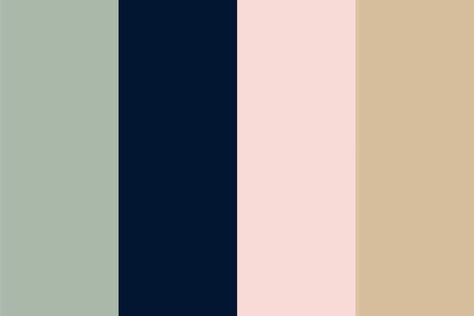 Sage green, navy blue, blush pink & khaki tan Sage Blue And Pink Living Room, Khaki And Pink Bedroom, Sage Green Navy Blue Blush Pink Bedroom, Sage Green And Pink Office, Navy And Sage Bedroom, Esthetics Studio, Marriage Vibes, Townhouse Bedroom, Blush Pink Living Room