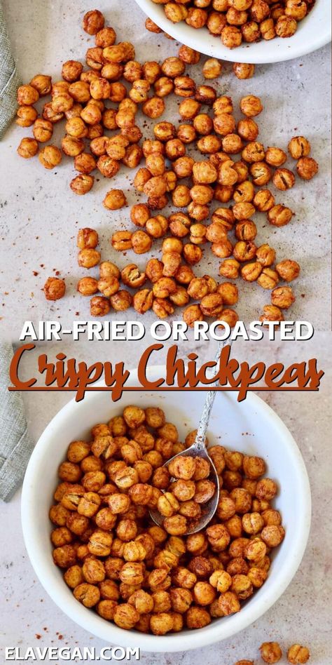 How To Roast Garbanzo Beans, Airfryer Roasted Chickpeas, Airfryer Garbanzo Beans, Airfry Garbanzo Beans, Airfryer Chickpeas Healthy Snacks, Chick Peas Roasted In Air Fryer, Crispy Chickpeas Air Fryer, Chickpeas In Airfryer, Roasted Chickpeas Air Fryer