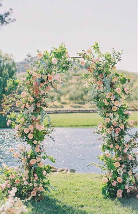 Asymmetrical Arbor Flowers, Ceremony Arches Outdoor, Spring Floral Arch, Wedding Arch Spring, Floral Arch Wedding Outdoor, Wedding Square Arch, Outdoor Ceremony Arch, Spring Wedding Arch, Whimsical Pastel Wedding