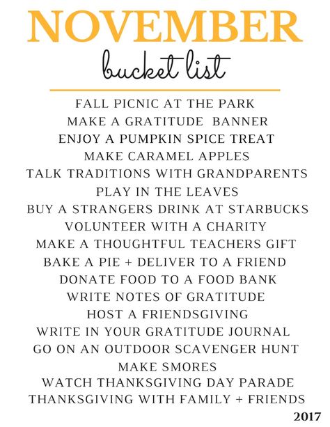 November Bucket List, Monthly Celebration, Fall Family Fun, November Activities, Fall Picnic, Fun Fall Activities, Fall Bucket List, Fall Activities, Happy Fall Y'all