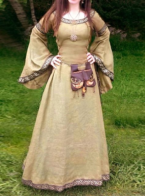 Viking Tunic, Viking Dress, Viking Costume, Viking Clothing, Womens Long Dresses, Round Neck Dress, Medieval Dress, Round Neck Dresses, Crewneck Dress