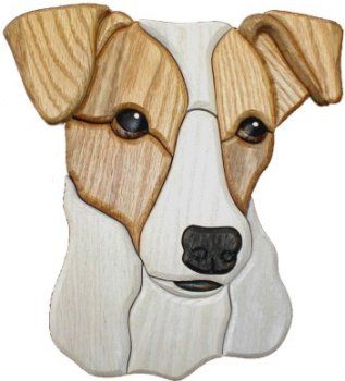 Jack Russell intarsia Bois Intarsia, Intarsia Wood Patterns, Intarsia Patterns, Intarsia Woodworking, Dog Quilts, Wood Dog, घर की सज��ावट, Scroll Saw Patterns, Stained Glass Projects