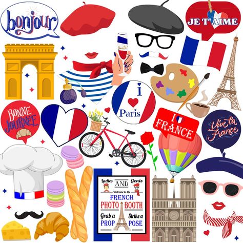 PRICES MAY VARY. 💯Ooh La La Moments - Elevate your french decorations party vibes with 40pcs french themed party decorations. Dive into the spirit of France with Eiffel Towers, berets, baguette, Arc de Triomphe, bonjour sign and other french culture patterns, make sure everyone can find their favorite paris france photo props and strike a funny pose sign fits in a standard photo picture frame. 💯Vive la Quality - Revel in the premium quality of our french birthday party decorations, designed wi French Themed Party Decorations, French Party Decorations, French Birthday Party, French Themed Birthday Party, French Themed Birthday, Paris Theme Party Decorations, Paris Theme Decor, Paris Party Decorations, French Themed Parties