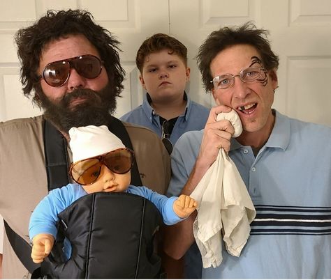 Hangover Costume Group, The Hangover Halloween Costume, Hangover Costume, Halloween Group, Black Halloween Dress, The Hangover, Group Halloween Costumes, Group Costumes, Halloween Dress