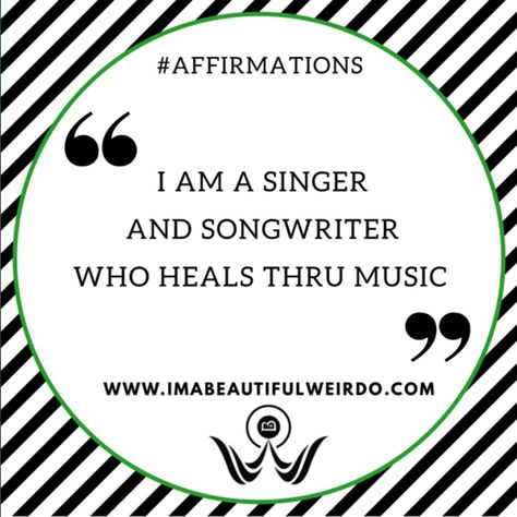 Career Affirmations, Singer Quote, Motivation Affirmations, I Am A Singer, Spirituality Affirmations, Career Vision Board, Motivational Inspiration, Dream Music, Dream Vision Board