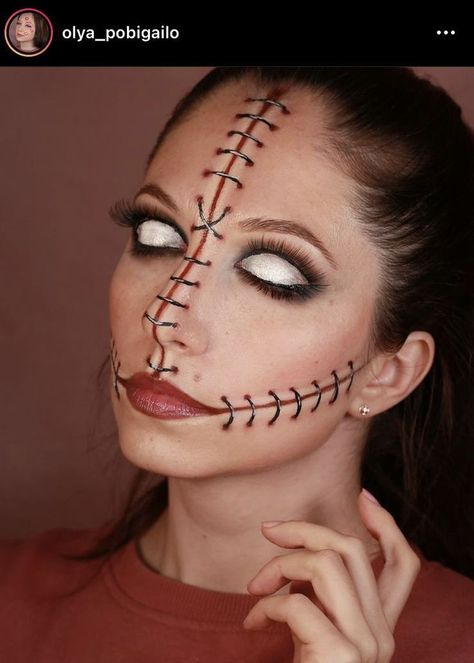 Horror Face Painting, Horror Face Paint, Halloween Face Paint Ideas, Easy Halloween Face Painting, Halloween Makeup Artist, Läskig Halloween, Halloween Makeup Tutorial Easy, Creepy Makeup, Horror Make-up