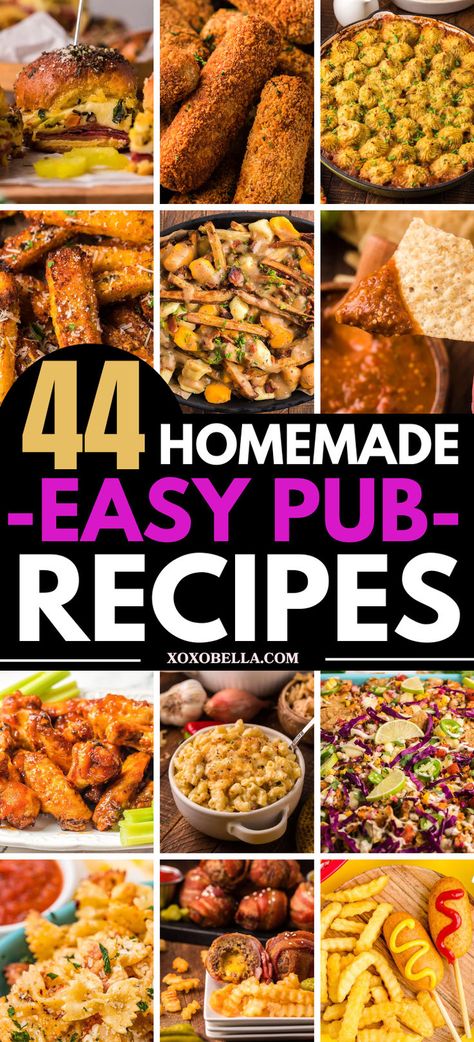 Pub food recipes Pub Food Ideas Appetizers, Bar Sandwiches Ideas, Bar Food Recipes Restaurant, Hangout Food Ideas, Copycat Appetizer Recipes, Easy Pub Food, Pub Snacks Ideas, Friday Food Ideas, Fun Food Ideas For Dinner