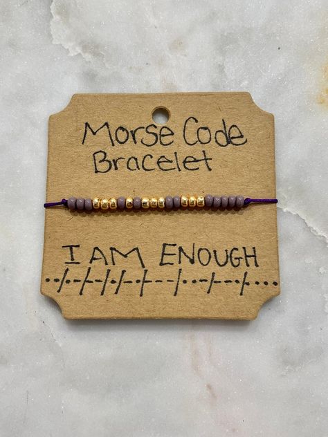 YOU ARE PERFECT AS YOU AND THAT IS MORE THAN ENOUGH!❤️🧡💛💚💙💜💖 More Code Bracelet, More Code, More Than Enough, Morse Code Bracelet, I Am Enough, Morse Code, You Are Perfect, Customized Gifts, Beaded Bracelets