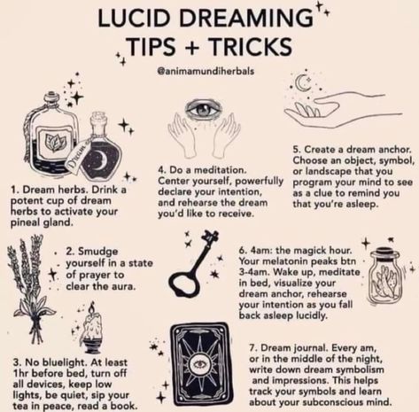 Lucid Dreaming Tips, Lucid Dreaming Techniques, Dream Herbs, Banishing Spell, Witch Spirituality, Grimoire Book, Spiritual Journals, Health Guru, Under Your Spell