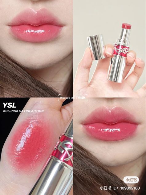 Ysl Makeup Lipstick, Glossy Lipstick, Ysl Makeup, Makeup Accesories, Lip Makeup Tutorial, Pinterest Makeup, Fancy Makeup, Makeup To Buy, Makeup Makeover