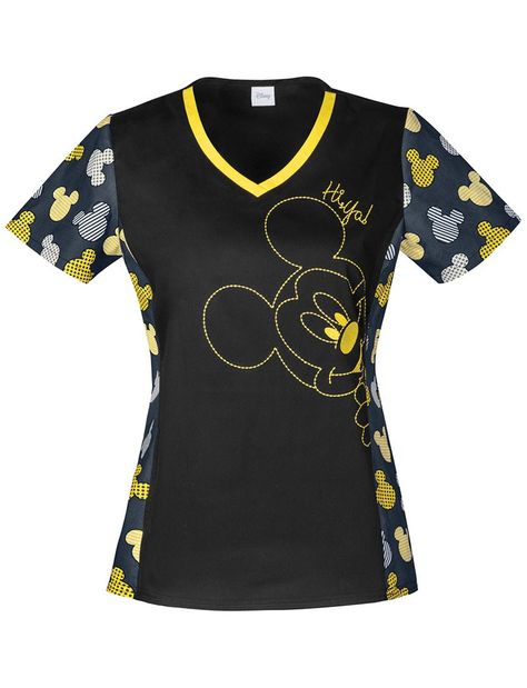 Mickey Mouse scrub top Nursing Scrubs Outfits, Cute Nursing Scrubs, Fun Scrubs, Disney Scrubs, Scrub Style, Cute Scrubs, Scrubs Outfit, Scrubs Uniform, Nurse Uniform