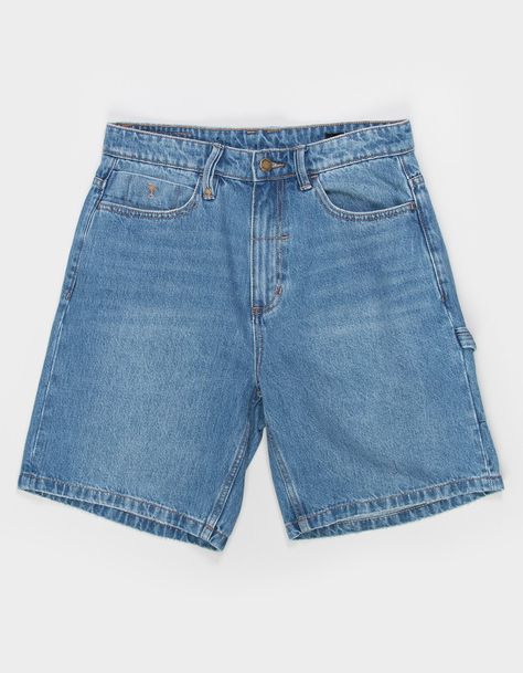 Thrills Slacker Denim Shorts. A Classic For A Reason, Thrills' Slacker Denim Short Is More Comfortable And Durable Than Ever. The Relaxed, Loose Fit Echoes The Baggy Comfort Of The 90s, While Multiple Front And Back Pockets Offer Handy Storage For Essentials. Made From Premium Cotton Denim With Reinforced Stitching, These Men's Shorts Are Made For The Long Haul. Button Closure With Zip Fly. Traditional 5-Pocket Styling. Hammer Loop. Logo Embroidery At Coin Pocket. Long Rise. Relaxed Fit. 100% Organic Cotton. Machine Wash. Imported. Jeans Shorts For Men, Jean Jorts, Denim Shorts Men, Mens Fits, Loop Logo, Overalls Boys, Chino Pants Women, Wwe T Shirts, Thrift Inspo