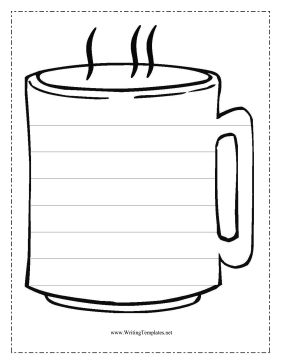 The coffee cup in this free, printable writing template might be filled with steaming tea or hot cocoa, but on the outside it has seven lines for practicing handwriting and penmanship. Coffee Writing, Practicing Handwriting, Organizator Grafic, Cupping At Home, Writing Template, Winter Writing, First Grade Writing, Coffee Cards, Mug Template