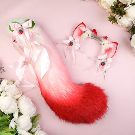 Kitsune Ears, Therian Outfits, Kitten Play Gear, Dragon Ears, Anime Cat Ears, Wolf Ears And Tail, Dragon Tails, Ears And Tail Set, Therian Gear