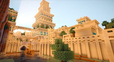 Beautiful Minecraft Sandstone Egyptian Temple Minecraft Magic, Construction Minecraft, Minecraft Structures, Bangunan Minecraft, All Minecraft, Minecraft Inspiration, Minecraft Plans, Minecraft Tips, Minecraft Games