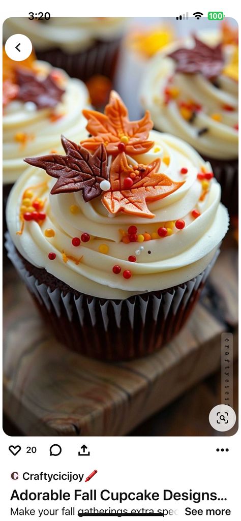 Aesthetic Fall Cupcakes, Cupcakes Decorated Like Pumpkins, Pumpkin Cupcake Decoration, Pretty Fall Cupcakes, Cupcakes Decoration Fall, Fall Wedding Cupcakes Ideas Rustic, Cute Fall Dessert Ideas, Autumn Wedding Cupcakes, Autumn Birthday Ideas