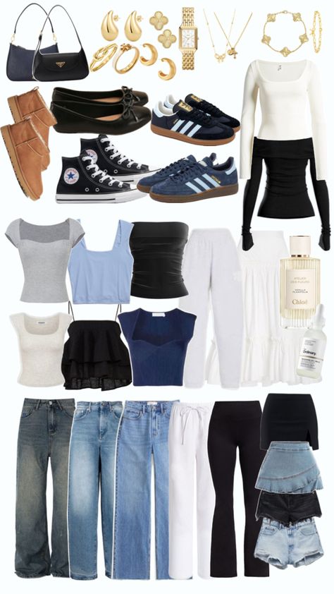 Dream closet, that girl, cool girl, clean girl, outfit inspo, university, college Stolkhome Girl Aesthetic Outfits, Clean Girl Astethic Outfit, College Girl Clothes, Clean Girl Look Outfit, University Girl Outfit, Outfit Inspo For College, How To Style Jeans, Outfit Inspo University, Clean Girl Clothes