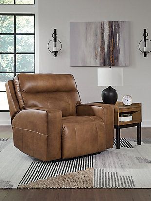 Game Plan Oversized Power Recliner | Ashley Loveseat Recliners, Boys Bedroom Furniture, Power Reclining Sofa, Leather Loveseat, American Furniture, Power Recliner, Living Room Set, Leather Recliner, Furniture Details