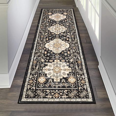 PRICES MAY VARY. [EXCLUSIVE DISTRESSED AREA RUG] - This 2x6 boho runner rug for hallways with vintage floral medallion design beautifully enhances any room of the home, great fall boho home decor for hallway, kitchen, bedroom, bathroom, laundry room, entryway, study, or home office. [SOFT FLUFFY CARPET RUNNER] - Pauwer non slip washable rug runner is made of premium synthetic fibers, not only ultra soft but also designed with resilience against everyday wear-and-tear, perfect for high traffic ar Hallway Runners Ideas, Throw Rugs Bedroom, Fluffy Carpet, Boho Runner Rug, Bathroom Runner Rug, Runner Rug Entryway, Hallway Carpet Runners, Tan Rug, Laundry Room Rugs