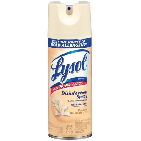 Vanilla Lysol! Disinfectant Spray, Cleaning Chemicals, Bathroom Cleaner, Container Size, Shower Cleaner, Mold And Mildew, Cleaning Supplies, Vanilla, Lemon