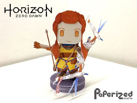 Aloy is the protagonist of Horizon Zero Dawn - Papercraft designed and created by Paperized Crafts. Aloy Horizon Zero Dawn, Paperized Crafts, Horizon Zero Dawn Aloy, Shadow Of The Colossus, Until Dawn, Paper Toy, Horizon Zero Dawn, Anime Dolls, Paper Models