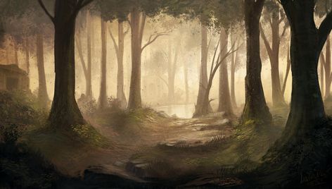 Fantasy Environment, Episode Backgrounds, Forest Background, Scenery Background, Background Drawing, Fantasy Setting, Bob Ross, Environment Design, Environment Concept Art