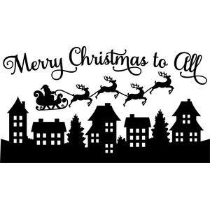 Santa Merry Christmas, Idee Cricut, Christmas Vinyl, Christmas Stencils, Silhouette Christmas, The Magic Of Christmas, Merry Christmas To All, Magic Of Christmas, Santa Sleigh