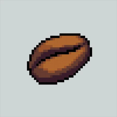 Coffee Pixel Art, Coffee Bean Illustration, Icon For Website, Pixel Art Games, 8 Bits, Coffee Bean, 8 Bit, Coffee Beans, Art Illustration