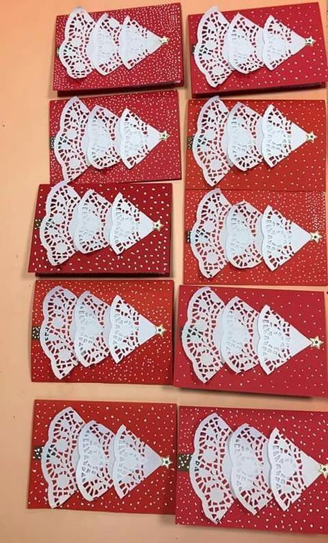 Julkransar Diy, Christmas Cards Kids, Christmas Crafts For Kids To Make, Christmas Card Crafts, Christmas Tree Cards, Preschool Christmas, Easy Christmas Crafts, Easy Christmas Diy, Diy Christmas Cards