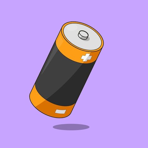 Vector charged battery cell illustration... | Premium Vector #Freepik #vector Battery Drawing, Battery Illustration, Freepik Illustration, Cell Illustration, How To Draw Anything, Sleeping Music, Battery Icon, Pinterest Design, Illustration Vector