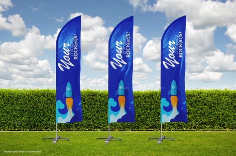 3 Feather / Beach / Bow / Sail Flag MockUp #Ad #Bow, #spon, #Beach, #Feather, #MockUp Flag Design Ideas, Flag Mockup, Wind Flag, Banners Ideas, Wind Banner, Beach Flags, Feather Flags, Flag Banners, Exhibition Stand Design