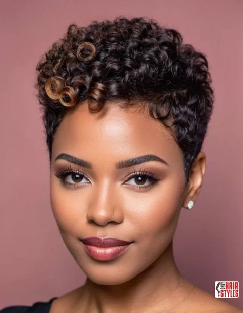 Natural Tapered Cuts For Black Women, Finger Waves Natural Hair, Tapered Cut Natural Hair, Natural Haircuts For Black Women, Mixed Hairstyles, Tapered Haircut For Women, Finger Coils Natural Hair, Haircut Options, Natural Hair Mohawk