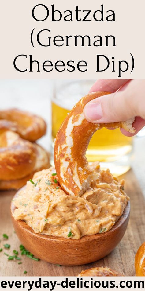 German Beer Cheese, German Beer Cheese Dip, Pretzel Dip Recipes, German Snacks, German Cheese, Beer Cheese Recipe, Soft Pretzel Bites, German Food Authentic, Oktoberfest Food