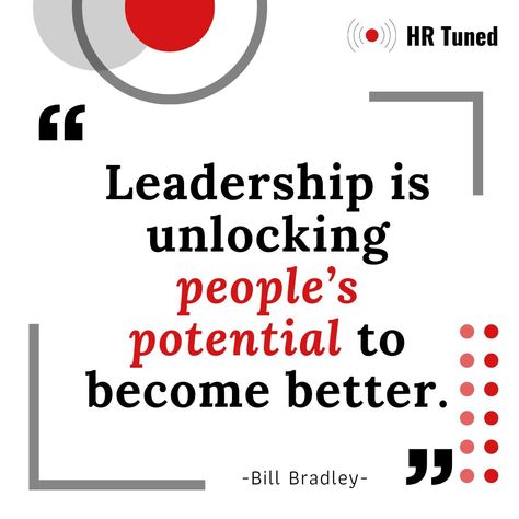 Unlock potential, lead with purpose! Great leaders help individuals see and reach possibilities they never thought were achievable. Leadership in HR involves empowering employees with the tools, guidance, and encouragement they need to grow. As HR professionals, how do you identify and nurture hidden potential in your workforce? Share your strategies and challenges. Let’s discuss how leadership shapes employee growth! 🚀 #HRTuned #HRTuned_Quotes #EmployeeEngagement #LeadershipQuotes #HRTech... Bill Bradley, Hidden Potential, Employee Engagement, Great Leaders, Leadership Quotes, The Tools, To Grow, Leadership, Encouragement