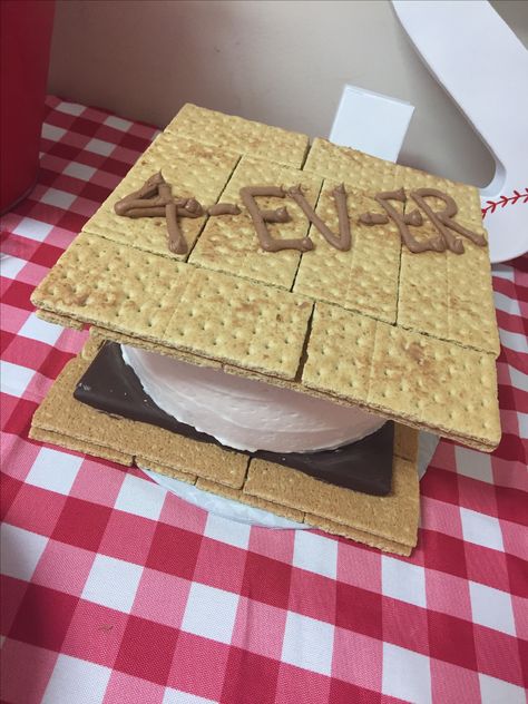 Sandlot party - giant s'more cake! Sandlot Cake Ideas, Sandlot Birthday Party Cake, Sandlot Theme Party, Sandlot Birthday Cake, Sandlot Cake, Sandlot Birthday Party, Sandlot Party, Sandlot Quotes, Sandlot Birthday