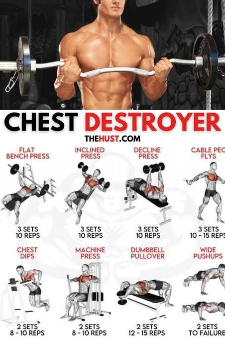 CHEST WORKOUT Gym Chest Workout, Dumbbell Chest Workout, Isolation Exercises, Chest Workout At Home, Chest Workout For Men, Workouts For Men, Chest Workout Routine, Workout Program Gym, Latihan Dada