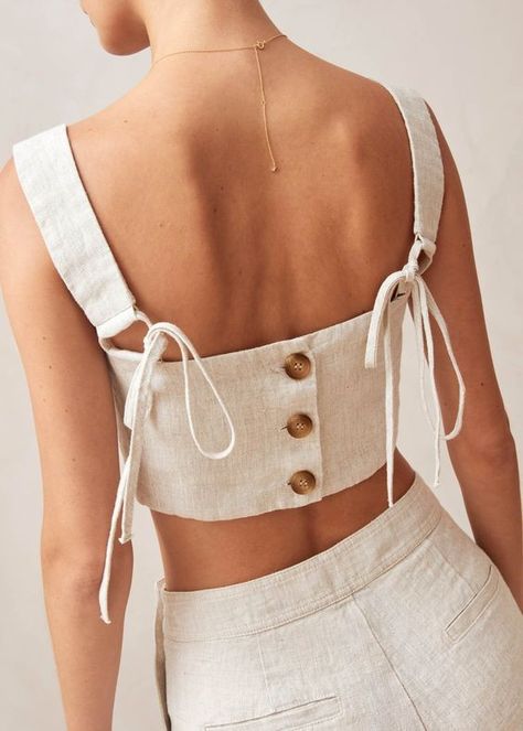 Nature Tank, Linen Crop Top, Linen Crops, Linen Color, British Indian, Natural Linen, Haiti, Square Neckline, Ethiopia